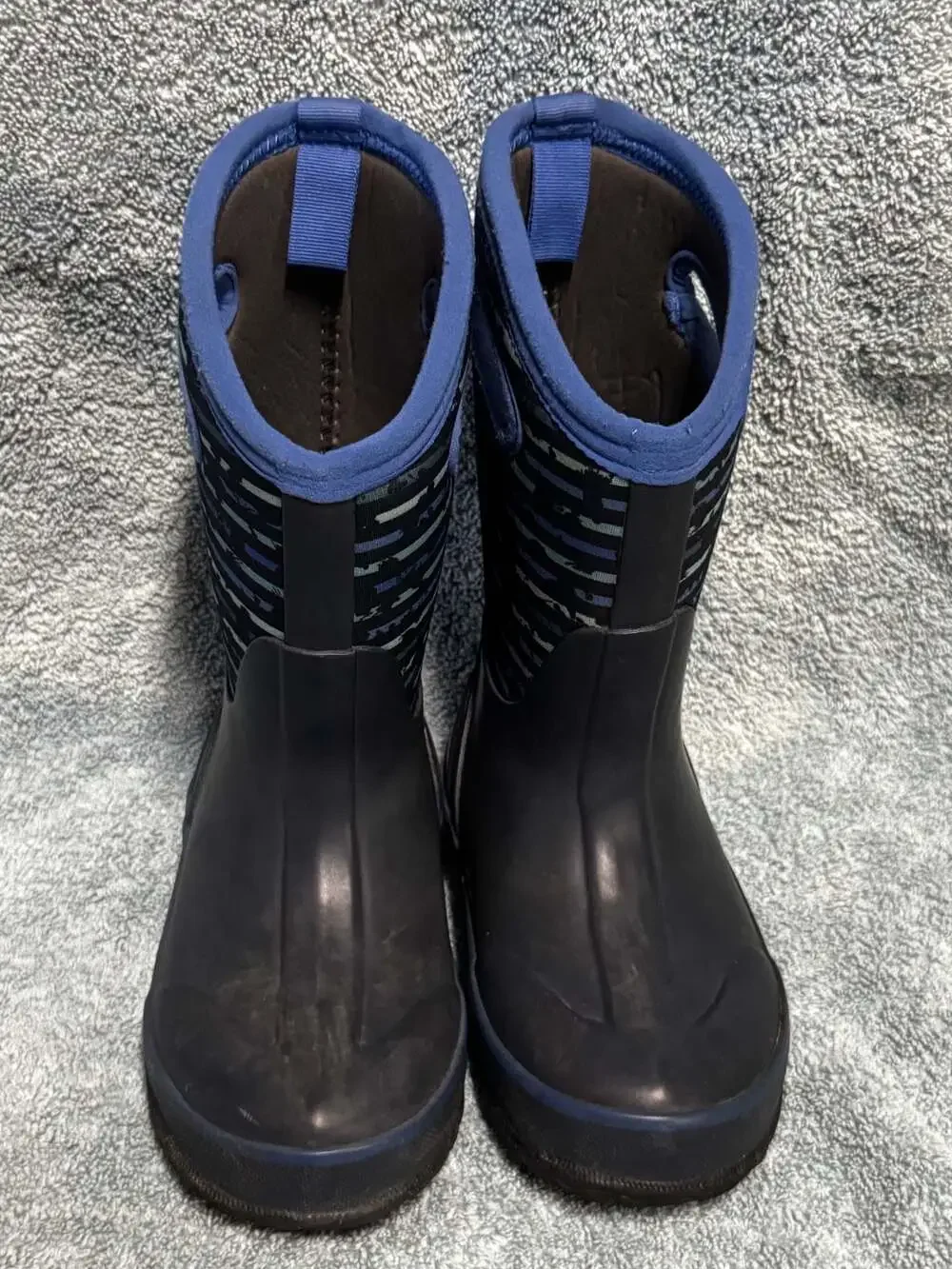 Bogs Kids Classic Stripe Waterproof Insulated Rain Boots Size 11